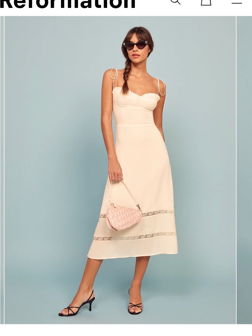 Reformation white midi dress - Picture 3 of 8